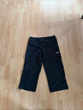 The North Face Black Cargo Capri Pants with Drawstring